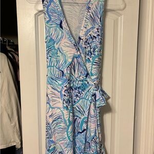 Lilly Pulitzer Bermuda blue fishful thinking romper/dress